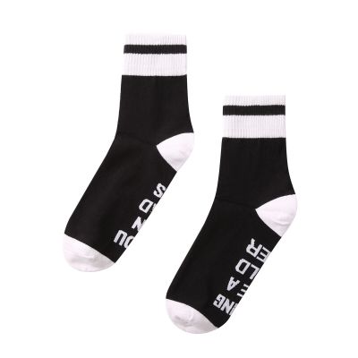 2PKUnisex Stockings Letter Printing Pattern Novelty Comfortable Breathable Socks